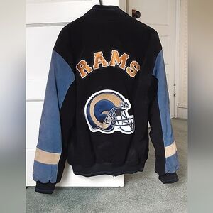 NFL LA Rams Vintage Suede Bomber Jacket